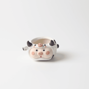 Cow headgear pig-shaped flower pot